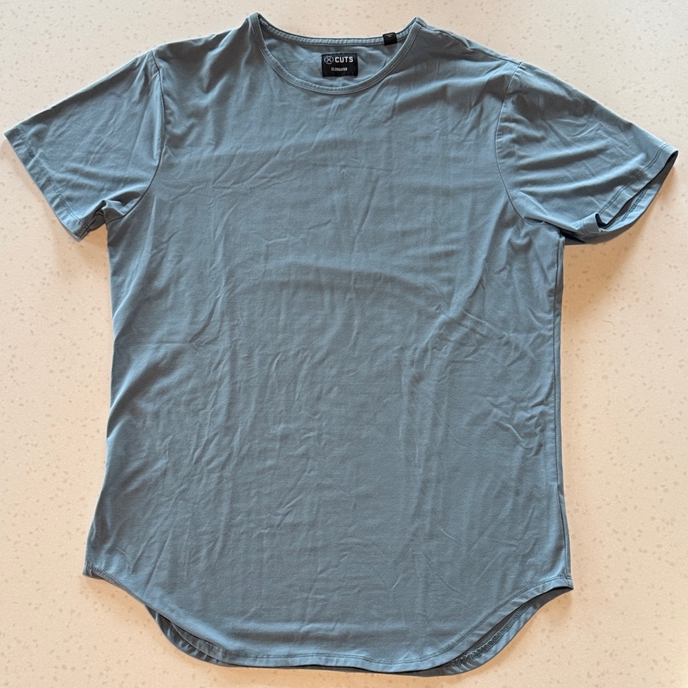 Cuts Clothing Elongated Slate Blue Tee